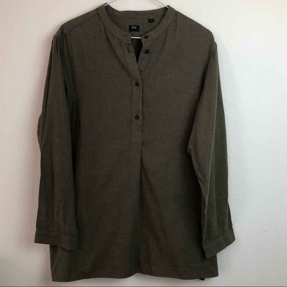 NWT Uniqlo Popover Cotton Flannel Size L